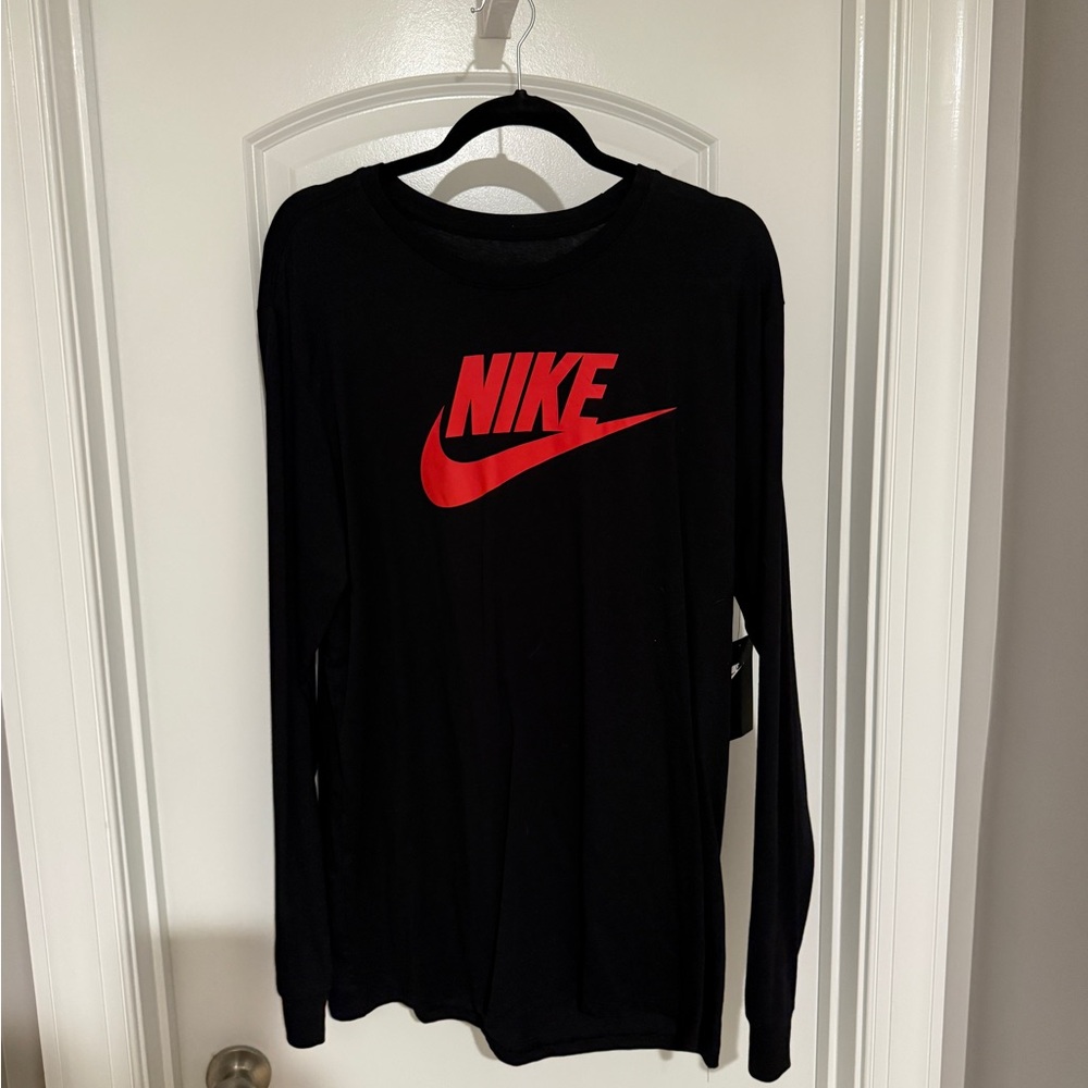 Nike Black Shirt with Red Graphic